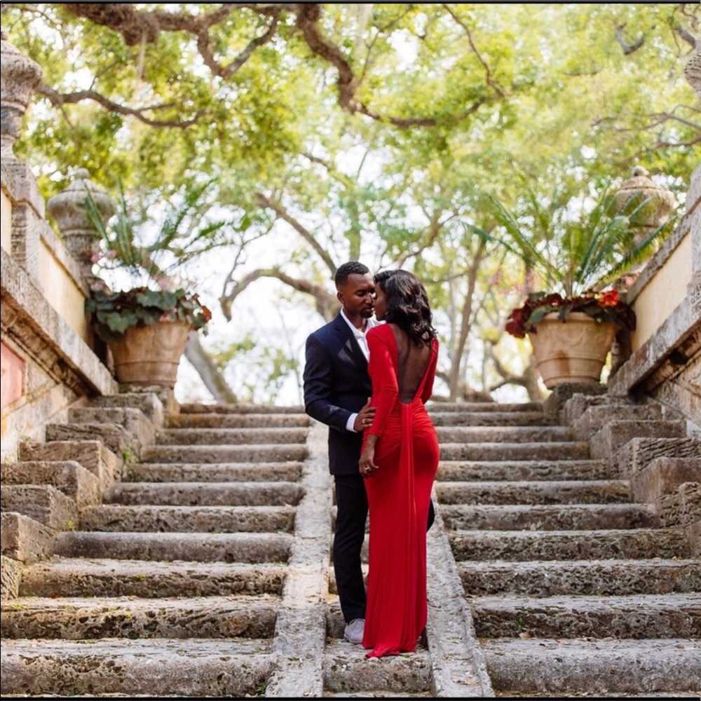 Red sexy gown